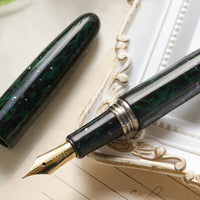 津軽塗・緑上げ 螺鈿 Fountain Pen - Wancher ワンチャー