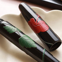 ドリームペン 堆錦・ハイビスカス・漆・黒 Fountain Pen - Wancher ワンチャー