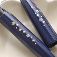 象嵌 雪月・漆・青 Fountain Pen - Wancher ワンチャー