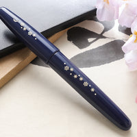 象嵌 雪月・漆・青 Fountain Pen - Wancher ワンチャー