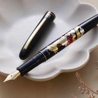 呉竹近代蒔絵万年筆- 龍と宝珠 Fountain Pen - Wancher ワンチャー