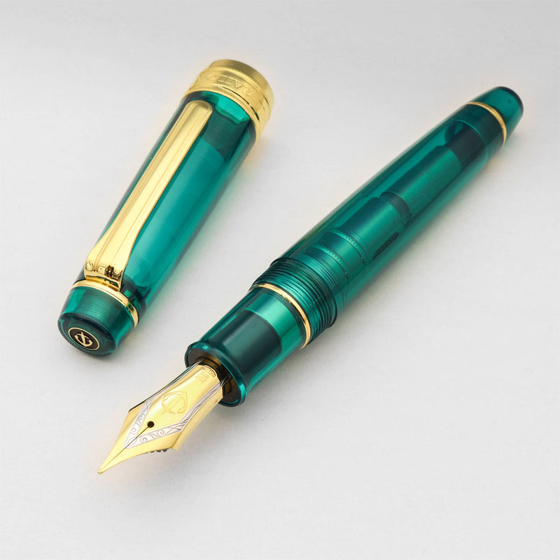 キングプロフェッショナルギア21金・ターコイズブルー Fountain Pen - Wancher ワンチャー