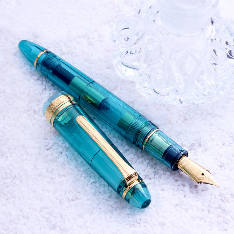 プロフィット21・アクアブルー Fountain Pen | ワンチャーペン Wancher