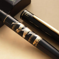 呉竹近代蒔絵万年筆 - 鶴寿千歳 Fountain Pen - Wancher ワンチャー