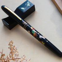 呉竹近代蒔絵万年筆 - 桜に紅葉 Fountain Pen - Wancher ワンチャー