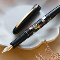 呉竹近代蒔絵万年筆 - 桜に紅葉 Fountain Pen - Wancher ワンチャー