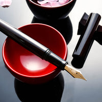 世界万年筆・会津漆・黒檀 Fountain Pen - Wancher ワンチャー
