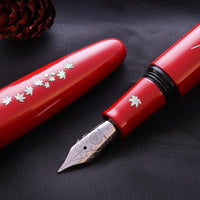 象嵌 紅葉・漆・朱 Fountain Pen - Wancher ワンチャー