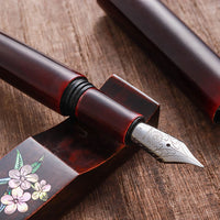 世界万年筆・福州漆・赤溜塗 Fountain Pen - Wancher ワンチャー