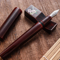 世界万年筆・福州漆・赤溜塗 Fountain Pen - Wancher ワンチャー