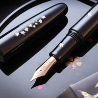 象嵌 紅葉・漆・黒 Fountain Pen - Wancher ワンチャー