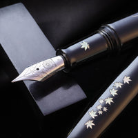 象嵌 紅葉・漆・黒 Fountain Pen - Wancher ワンチャー