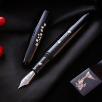 象嵌 紅葉・漆・黒 Fountain Pen - Wancher ワンチャー