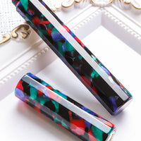 カレイド万年筆・ブラック・夜祭り Fountain Pen - Wancher ワンチャー