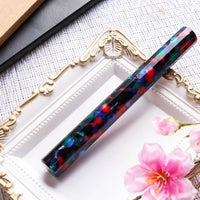 カレイド万年筆・ブラック・夜祭り Fountain Pen - Wancher ワンチャー