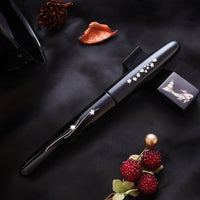 象嵌 紅葉・漆・黒 Fountain Pen - Wancher ワンチャー
