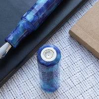 カレイド万年筆・ディープブルー・海波 Fountain Pen - Wancher ワンチャー