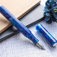 カレイド万年筆・ディープブルー・海波 Fountain Pen - Wancher ワンチャー