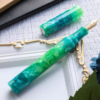 カレイド万年筆・グリーン・紫水 Fountain Pen - Wancher ワンチャー