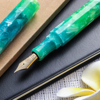カレイド万年筆・グリーン・紫水 Fountain Pen - Wancher ワンチャー