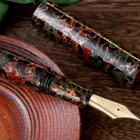 世界万年筆・津軽塗・黒上げ Fountain Pen - Wancher ワンチャー