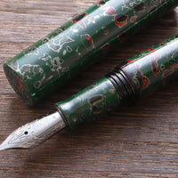 世界万年筆・津軽塗・緑上げ Fountain Pen - Wancher ワンチャー