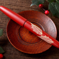 季映万年筆・朱漆・ひいらぎ Fountain Pen - Wancher ワンチャー