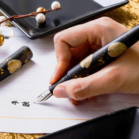 季映万年筆・夜桜・黒 Fountain Pen - Wancher ワンチャー