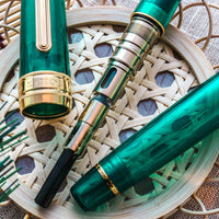 キングプロフェッショナルギア21金ターコイズブルー Fountain Pen - Wancher ワンチャー