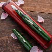 象嵌 桜の川・漆・緑 Fountain Pen - Wancher ワンチャー