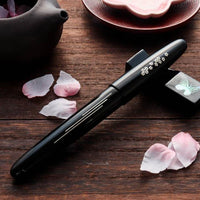 象嵌 桜の川・漆・黒 Fountain Pen - Wancher ワンチャー