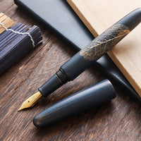 季映万年筆・紺漆・つばき Fountain Pen - Wancher ワンチャー