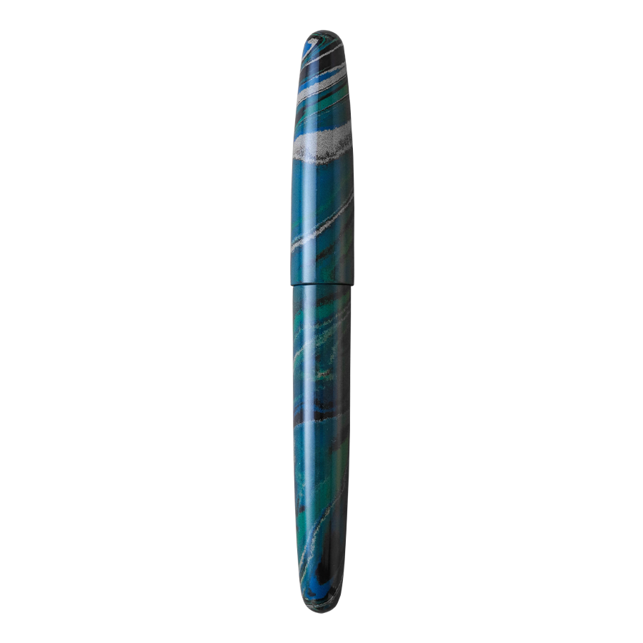 誠エボナイト・マーブルグリーン Fountain Pen | ワンチャーペン Wancher