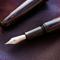 誠エボナイト・マーブルブラウン Fountain Pen - Wancher ワンチャー