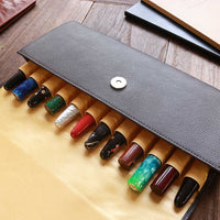 12 本用ペンポートフォリオ ・ダークブラウン Pen Pouch - Wancher ワンチャー