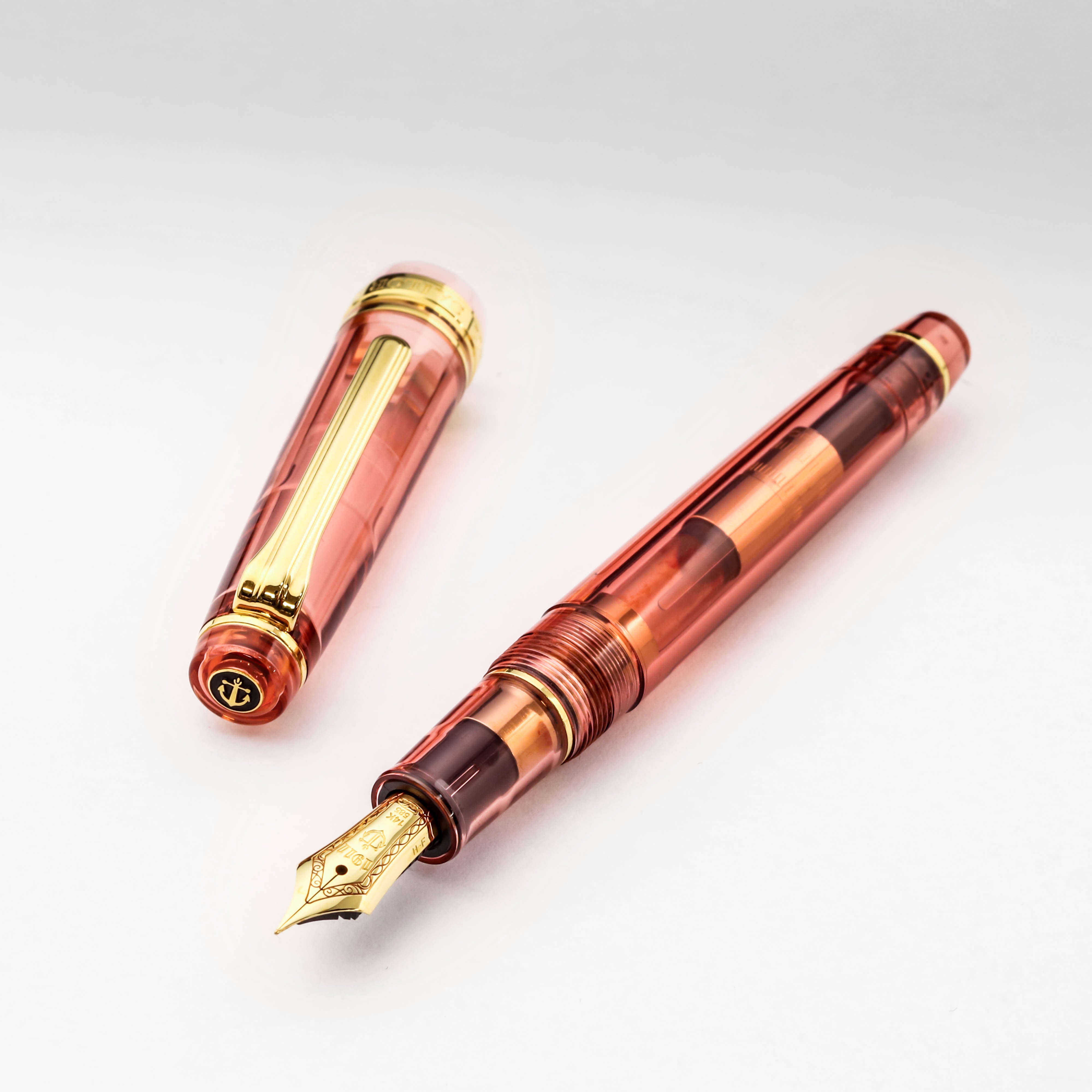 プロフェッショナルギアスリム14金・ハワイアンライプ Fountain Pen | ワンチャーペン Wancher