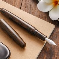 誠エボナイト・マーブルブラウン Fountain Pen - Wancher ワンチャー