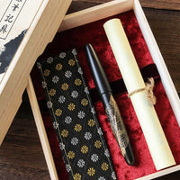 季映万年筆・黒漆・つばき Fountain Pen - Wancher ワンチャー