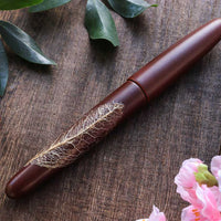 季映万年筆・赤溜塗・つばき Fountain Pen - Wancher ワンチャー