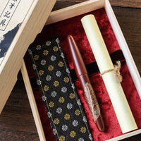 季映万年筆・赤溜塗・つばき Fountain Pen - Wancher ワンチャー