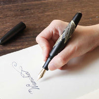 季映万年筆・黒漆・ひいらぎ Fountain Pen - Wancher ワンチャー