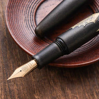 季映万年筆・黒漆・ひいらぎ Fountain Pen - Wancher ワンチャー