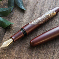 季映万年筆・赤溜塗・つばき Fountain Pen - Wancher ワンチャー