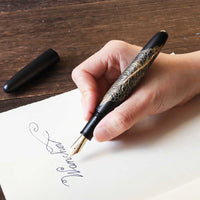 季映万年筆・黒漆・つばき Fountain Pen - Wancher ワンチャー