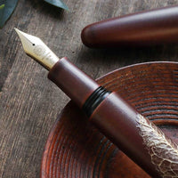 季映万年筆・赤溜塗・つばき Fountain Pen - Wancher ワンチャー