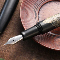 季映万年筆・黒漆・つばき Fountain Pen - Wancher ワンチャー