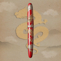 堆錦・双竜・朱 Fountain Pen - Wancher ワンチャー