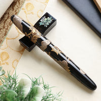 堆錦・双竜・黒 Fountain Pen - Wancher ワンチャー