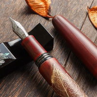 季映万年筆・赤溜塗・ひいらぎ Fountain Pen - Wancher ワンチャー