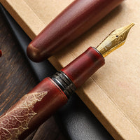 季映万年筆・赤溜塗・ひいらぎ Fountain Pen - Wancher ワンチャー